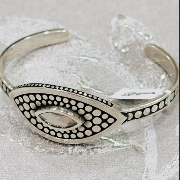 NWT Brighton Pebble Disc Marquise Cuff Bracelet - Picture 7 of 7